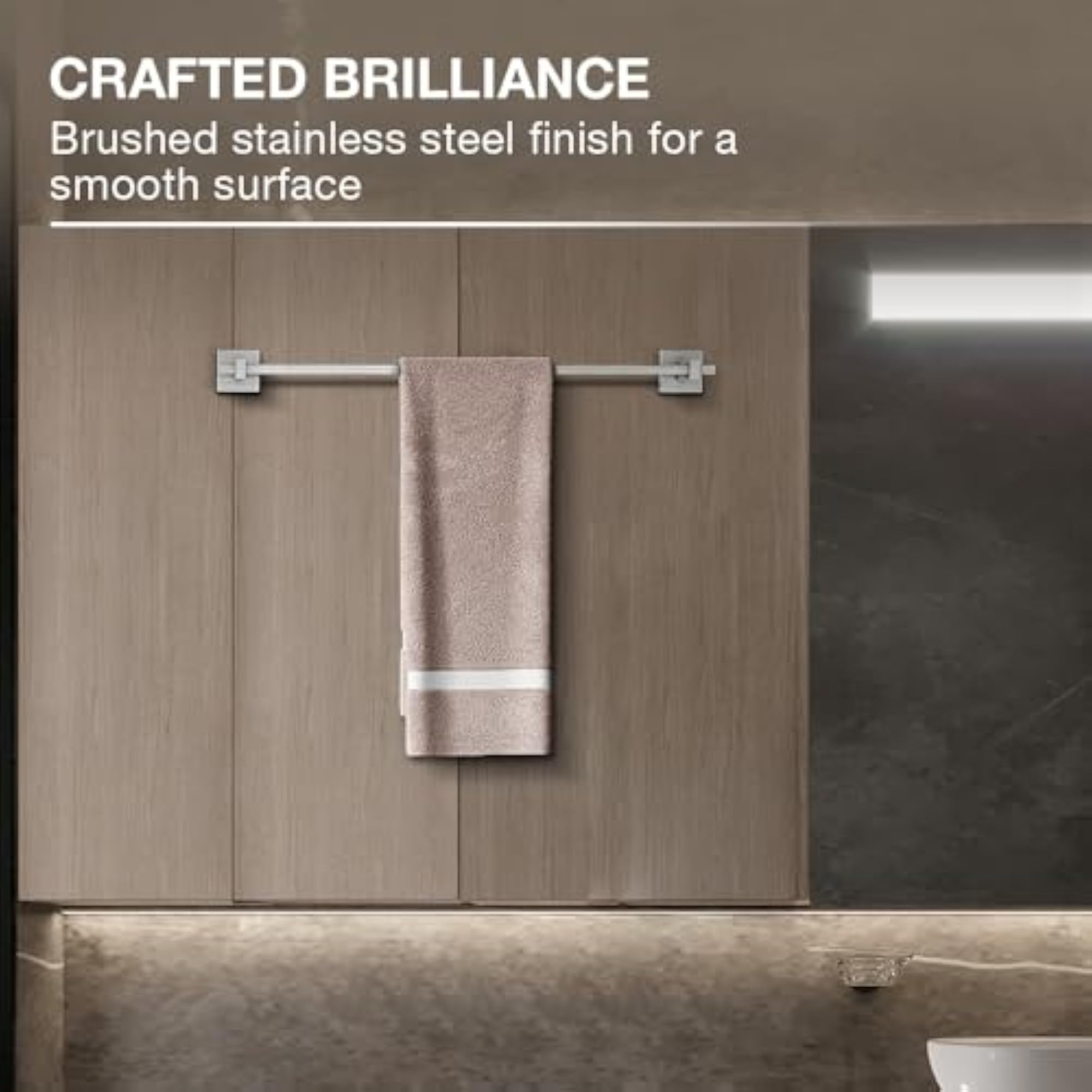 Stainless Steel Bathroom Towel Bar 606mm